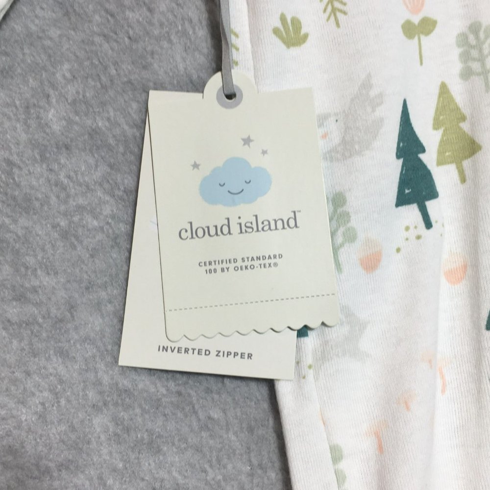 Cloud Island Baby Girl 3pk Sleep N Play 6-9m Footie Pajamas Zip-Up Pink Green - Picture 11 of 12